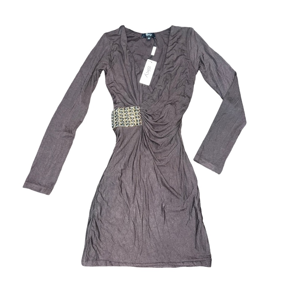 Sky Brown Bodycon Dress